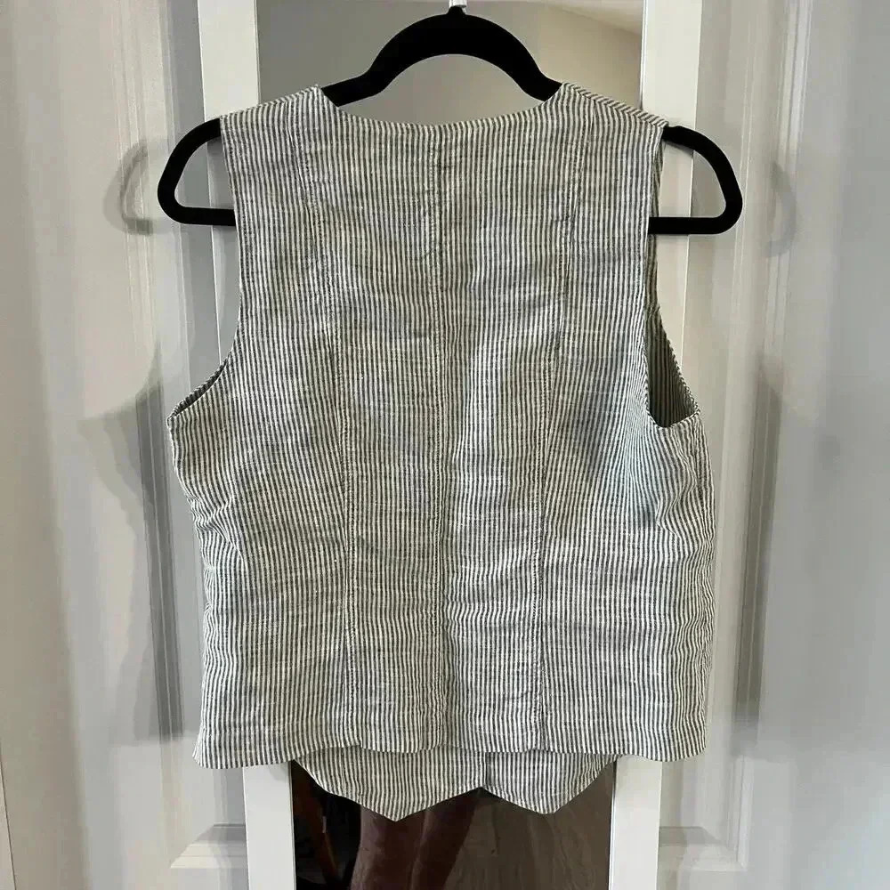 LinenCasa 100% Linen Striped Vest
Size: Small - Picture 5 of 6